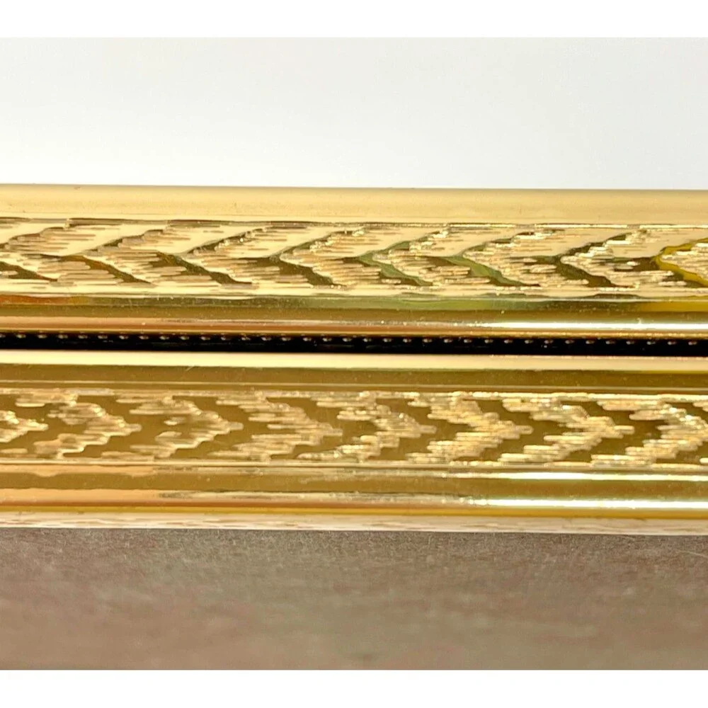 Vintage 8x10 Large Gold Tone Double Hinge Picture Frame-Tabletop